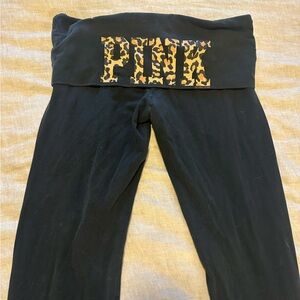 VS Pink VINTAGE Fold Over Flare Legging